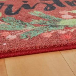 Best Pirce ✨ Mohawk Home Prismatic 🎁 Christmas Wreath Area Rug - 2'6 X 4'2 - 2'6 X 4'2 Grey / Green / Red 🔥 -Mohawk Home shop unnamed file 46