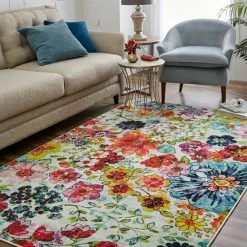 Best deal ⭐ Mohawk Home Floral Blossoms Area Rug Multi 💯