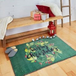 Best Pirce ✨ Mohawk Home Prismatic 🎁 Christmas Wreath Area Rug - 2'6 X 4'2 - 2'6 X 4'2 Grey / Green / Red 🔥 -Mohawk Home shop unnamed file 47