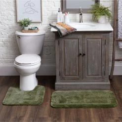 Brand new 🎉 Mohawk Home Machine Washable Facet Striped Border Bath Set 🧨