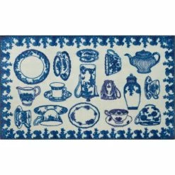 Best Sale 🎉 Mohawk Home Delicate Blues Kitchen Mat Scatter Accent Rug 🔥