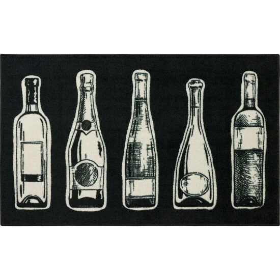 Brand new ๐ Mohawk Home Colorless Bottles Kitchen Mat Scatter Accent Rug ๐ฅ 1 Brand new ๐ Mohawk Home Colorless Bottles Kitchen Mat Scatter Accent Rug ๐ฅ