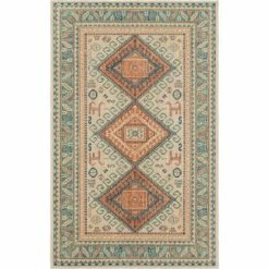 Wholesale ✨ Mohawk Home Choteau Tan Traditional Ornamental Area Rug 🔔