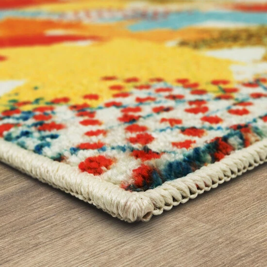 Promo ๐ฏ Mohawk Home Multi-Color Leaves Multi Area Rug Orange/red โญ 4 Promo ๐ฏ Mohawk Home Multi-Color Leaves Multi Area Rug Orange/red โญ - Image 4