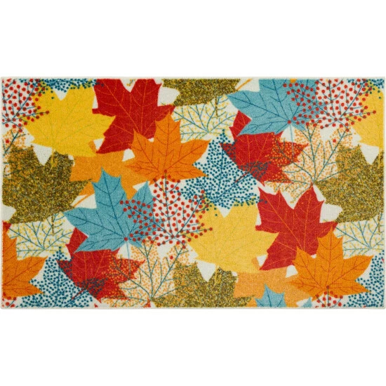Promo ๐ฏ Mohawk Home Multi-Color Leaves Multi Area Rug Orange/red โญ 8 Promo ๐ฏ Mohawk Home Multi-Color Leaves Multi Area Rug Orange/red โญ - Image 8