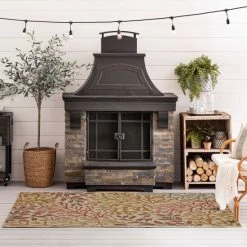 Budget 🔔 Mohawk Home Indoor/Outdoor Sea Kelp Nautical Patio Area Rug Blue ❤️ -Mohawk Home shop unnamed file 645