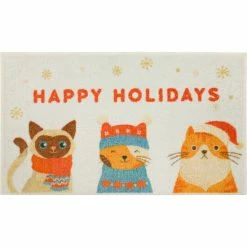 Cheap ❤️ Mohawk Home Holiday Cats Multi Area Rug Ivory/beige 🔥