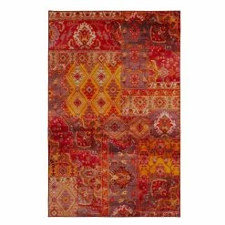 New 😉 Mohawk Home Odell Boho Patchwork Area Rug Orange 👍 -Mohawk Home shop unnamed file 682