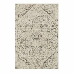 Promo ⭐ Mohawk Home Paris High Low Machine Woven Floral Area Rug Cream 👍