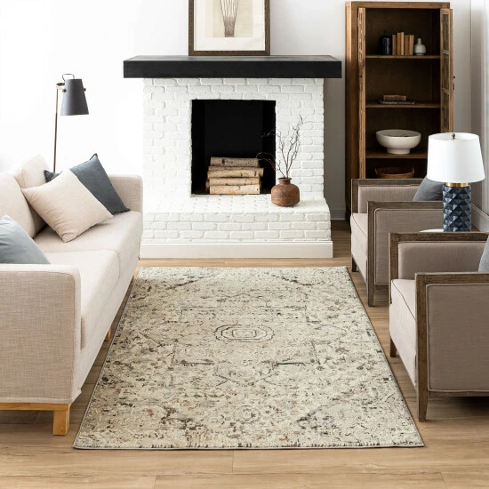 Promo โญ Mohawk Home Paris High Low Machine Woven Floral Area Rug Cream ๐ 2 Promo โญ Mohawk Home Paris High Low Machine Woven Floral Area Rug Cream ๐ - Image 2