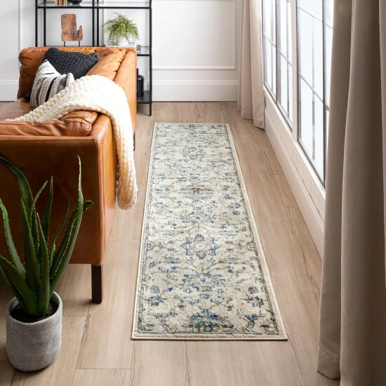 Best Sale โ๏ธ Mohawk Home Mizani High Low Machine Woven Floral Area Rug Blue ๐ 5 Best Sale โ๏ธ Mohawk Home Mizani High Low Machine Woven Floral Area Rug Blue ๐ - Image 5
