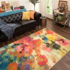 Mohawk Home shop 24 Discount ✨ Mohawk Home Blurred Blossoms Abstract Floral Area Rug 💯