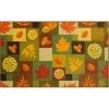 Wholesale 🥰 Mohawk Home Square Fall Leaves Multi Area Rug Green/orange 🔔