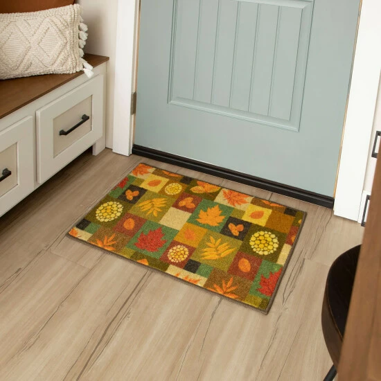 Wholesale ๐ฅฐ Mohawk Home Square Fall Leaves Multi Area Rug Green/orange ๐ 3 Wholesale ๐ฅฐ Mohawk Home Square Fall Leaves Multi Area Rug Green/orange ๐ - Image 3