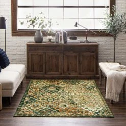 Cheap 🎁 Mohawk Home Sofia Ornamental Medallion Area Rug Denim ⌛