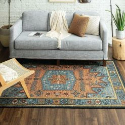 Best deal ⭐ Mohawk Home Harrow Den Southwestern Ornamental Area Rug Blue 😍