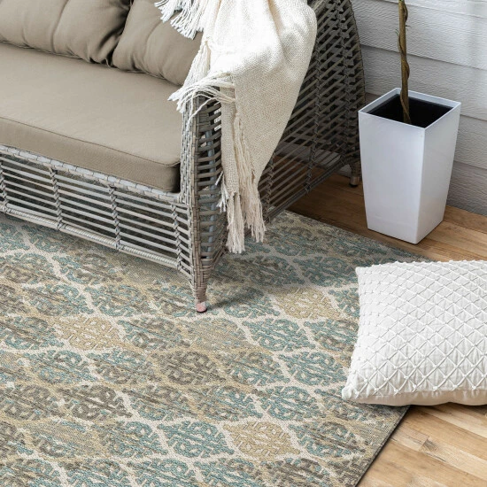 Deals ๐ Mohawk Home Indoor/Outdoor Geneva IKat Patio Area Rug Light Grey ๐ฅ 2 Deals ๐ Mohawk Home Indoor/Outdoor Geneva IKat Patio Area Rug Light Grey ๐ฅ - Image 2