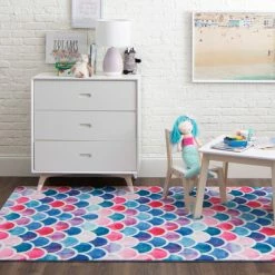 Cheap ✨ Mohawk Home Mermaid Scales Geometric Tile Area Rug 🤩