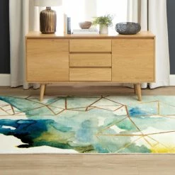 Discount 😉 Mohawk Home Cognition Watercolor Abstract Geometric Area Rug 🧨