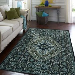Discount 😉 Mohawk Home Hayden Floral Medallion Area Rug Blue ⌛ -Mohawk Home shop unnamed file 942
