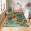 Outlet ⭐ Mohawk Home Confetti Canvas Abstract Area Rug Teal/yellow 👍