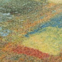 Outlet ⭐ Mohawk Home Confetti Canvas Abstract Area Rug Teal/yellow 👍 -Mohawk Home shop unnamed file 958