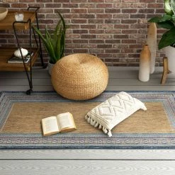 New 💯 Mohawk Home Indoor/Outdoor Cannon Stripe Border Patio Area Rug Dark Grey 😍 -Mohawk Home shop unnamed file 965