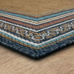 New 💯 Mohawk Home Indoor/Outdoor Cannon Stripe Border Patio Area Rug Dark Grey 😍 -Mohawk Home shop unnamed file 967